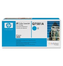 Оригинальный картридж Q7581A для HP CLJ 3800, 3505 (голубой, 6000 стр.)