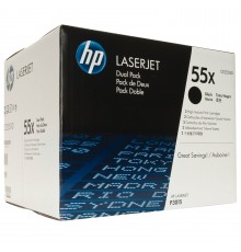 Двойная упаковка оригинальных картриджей HP CE255XD для HP LaserJet P3016 (чёрный, 2 шт. х 12500 стр.)