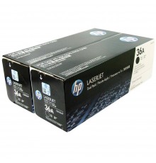 Двойная упаковка оригинальных картриджей HP CB436AF для HP LaserJet P1505, P1505n, M1120MFP, M1522MFP (чёрный, 2 шт. х 2000 стр.)