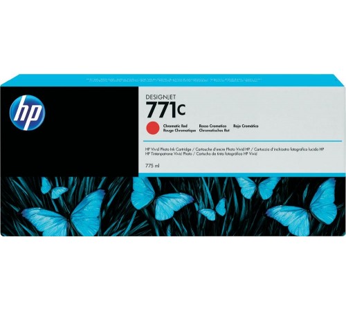 Оригинальный картридж B6Y08A 771C для принтеров HP Designjet Z6200/Z6600/Z6800, хроматический красный, струйный, 775 мл