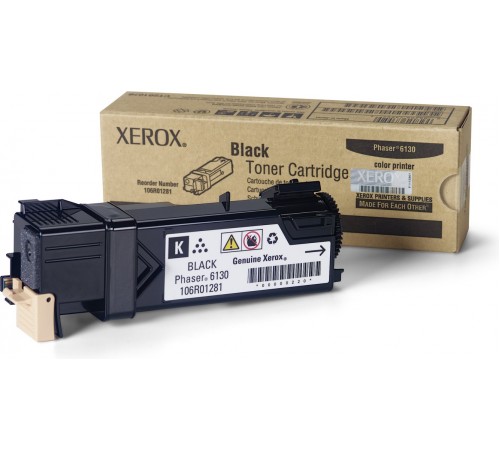 Оригинальный черный картридж Xerox 106R01285 для Xerox Phaser 6130 на 2500 стр.