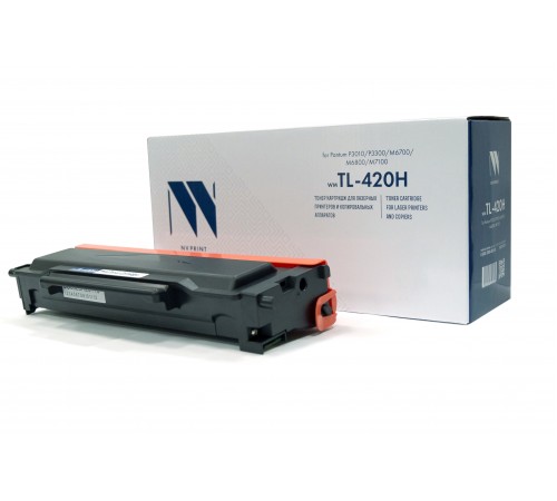 Лазерный картридж NV Print NV-TL-420H для для Pantum P3010, Pantum M6700, Pantum M6800, Pantum P3300, Pantum M7100, Pantum M7200, Pantum M7300, TL-420H (совместимый, чёрный, 3000 стр.)