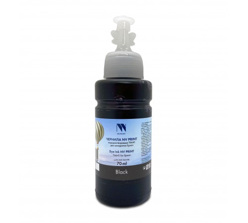 Чернила NV PRINT водорастворимые T6641 для аппаратов Epson (70 ml) Black