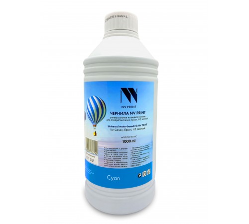 Чернила NVP универсальные на водной основе для Сanon, Epson, НР, Lexmark (1000 ml) Cyan