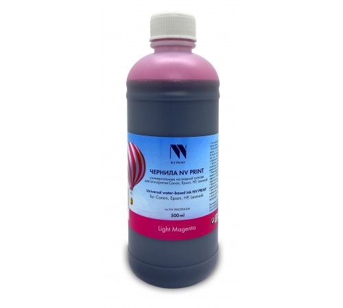 Чернила NV PRINT универсальные на водной основе для Сanon, Epson, НР, Lexmark (500 ml) Light Magenta