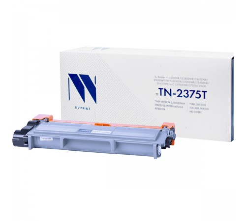 Лазерный картридж NV Print NV-TN2375T для Brother HL-L2300DR, , L2340DWR, , 2360DNR, 2365DWR, DCP-L2500DR, 2520DWR (совместимый, чёрный, 2600 стр.)
