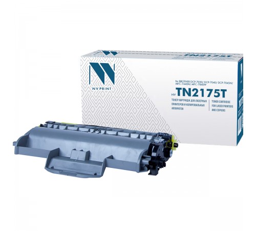 Лазерный картридж NV Print NV-TN2175T для Brother HL-2140R, 2142, 2150NR, 2170WR, DCP-7030R, 7032, 7040, 7045NR (совместимый, чёрный, 2600 стр.)
