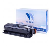 Лазерный картридж NV Print NV-CF031AC для HP LaserJet Color CM4540 MFP, CM4540f MFP, CM4540fskm (совместимый, голубой, 12500 стр.)