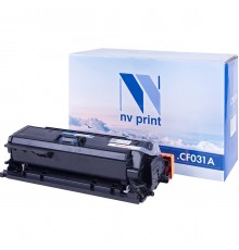 Лазерный картридж NV Print NV-CF031AC для HP LaserJet Color CM4540 MFP, CM4540f MFP, CM4540fskm (совместимый, голубой, 12500 стр.)