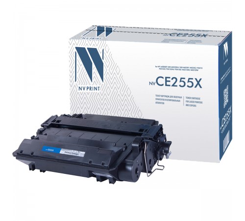 Лазерный картридж NV Print NV-CE255X для HP LaserJet M525dn, M525f, M525c, Pro M521dw, M521dn, P3015, P3015d, P3015dn (совместимый, чёрный, 12500 стр.)