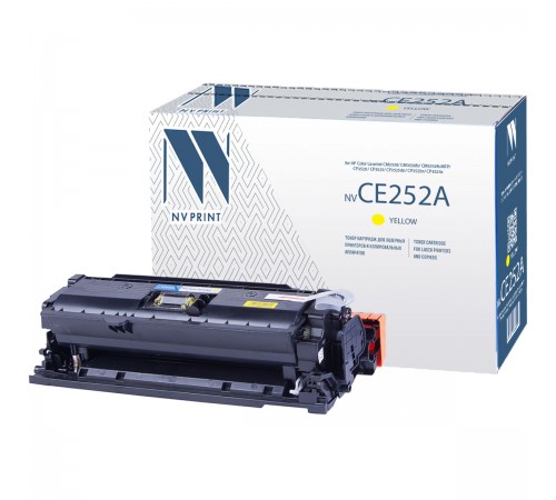 Лазерный картридж NV Print NV-CE252AY для HP LaserJet Color CP3525, CP3525dn, CP3525n, CP3525x, CM3530, CM3530 (совместимый, жёлтый, 7000 стр.)