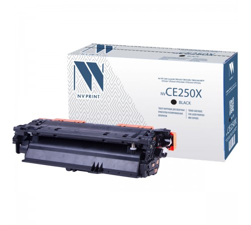 Лазерный картридж NV Print NV-CE250XBk для HP LaserJet Color CP3525, CP3525dn, CP3525n, CP3525x, CM3530, CM3530 (совместимый, чёрный, 10500 стр.)