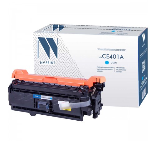 Лазерный картридж NV Print NV-CE401AC для HP LaserJet Color M551n, M551xh, M551dn, M570dn, M570dw, M575dn, M575f (совместимый, голубой, 6000 стр.)
