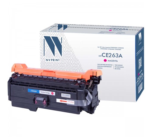 Лазерный картридж NV Print NV-CE263AM для HP LaserJet Color CP4025n, CP4025dn, CP4525n, CP4525dn, CP4525xn (совместимый, пурпурный, 11000 стр.)