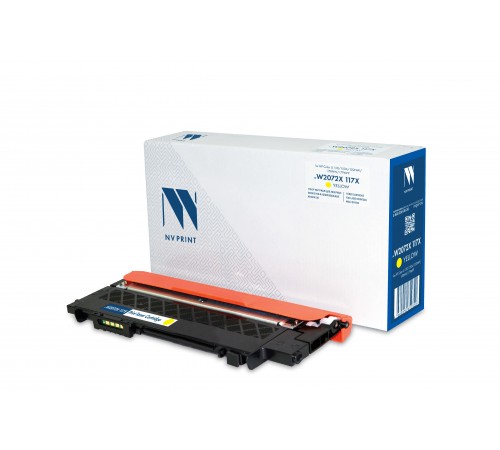 Лазерный картридж NV Print NV-W2072X-117X-Y для для HP Color LJ 150, 150A, 150NW, 178NW, 179MFP (совместимый, жёлтый, 1300 стр.)