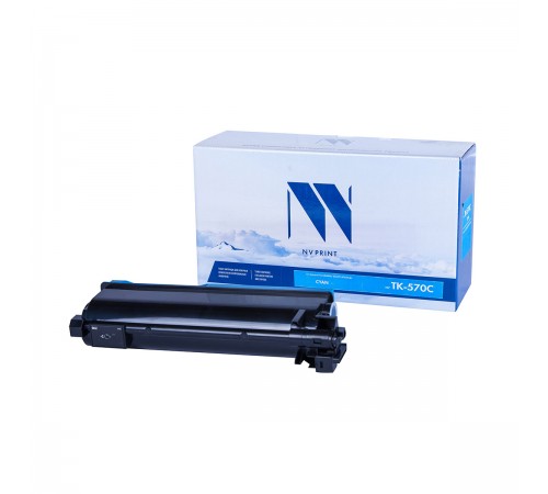 Лазерный картридж NV Print NV-TK570C для для Kyocera ECOSYS P7035cdn, Kyocera ECOSYS P7035, Kyocera FS-C5400, Kyocera FS-C5400cdn, TK-570C (совместимый, голубой, 12000 стр.)