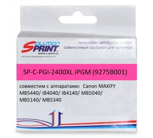 Картридж Sprint SP-C-PGI-2400XL iPGM 9275B001 для Canon (совместимый, пурпурный, 1 755 стр.)