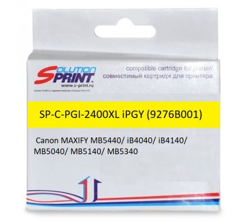 Картридж Sprint SP-C-PGI-2400XL iPGY 9276B001 для Canon (совместимый, жёлтый, 1 755 стр.)