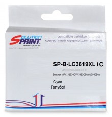 Картридж Sprint SP-B-LC-3619XL iC для Brother (совместимый, голубой, 1 500 стр.)