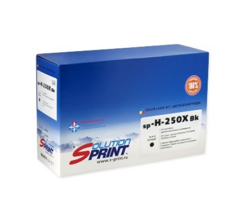 Лазерный картридж Sprint SP-H-CE250X Bk (504X) для HP (совместимый, чёрный, 10 500 стр.)