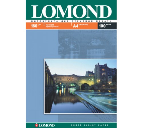Фотобумага Lomond матовая односторонняя (0102005), A4, 160 г/м2, 100 л. 9504107