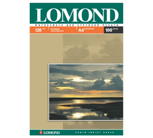 Фотобумага Lomond матовая односторонняя (0102003), A4, 120 г/м2, 100 л. 9504106