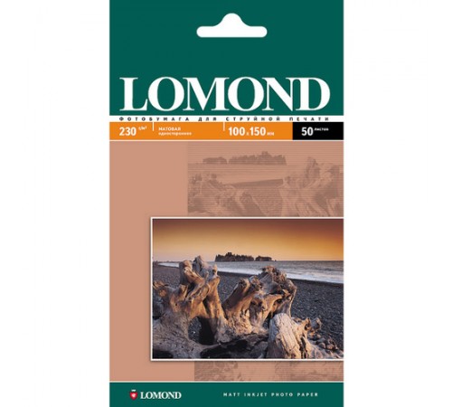 Фотобумага Lomond матовая односторонняя (0102034), 10x15 см, 230 г/м2, 50 л. 95040101