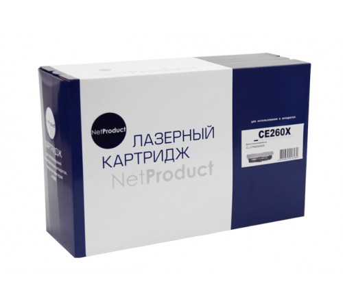 Картридж NetProduct (N-CE260X) для HP CLJ CP4025/4525, Восстановленный, Bk, 17K 9970159590