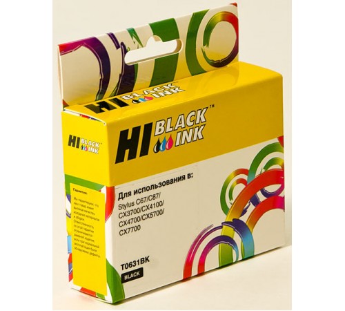 Картридж Hi-Black (HB-T0631) для Epson Stylus C67/87/CX3700/4100/4700, Bk 15301701