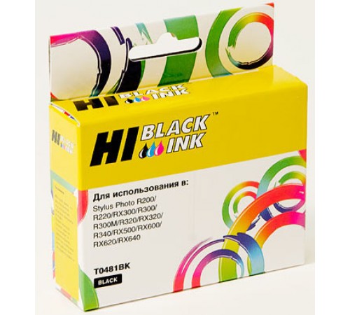 Картридж Hi-Black (HB-T0481) для Epson Stylus Photo R200/R300/RX500/RX600, Bk 1530169011