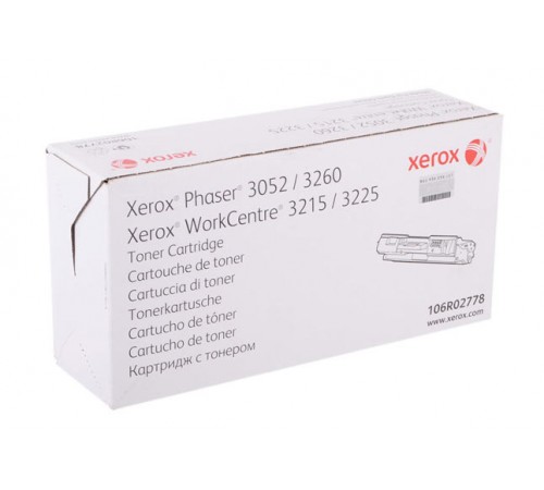 Оригинальный картридж Xerox 106R02778 для Xerox Phaser 3052, 3260 WorkCentre 3215, 3225 (черный, 3000 стр.)