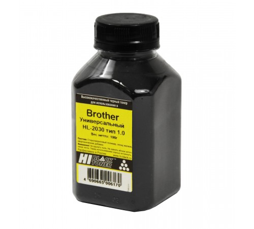Тонер Hi-Black Универсальный для Brother HL-2030, Тип 1.0, Bk, 100 г, банка 99122149001