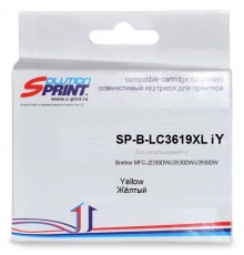 Картридж Sprint SP-B-LC3619XL iY (совместимый, жёлтый, 1500 стр.)