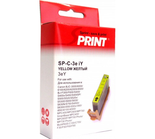 Картридж Sprint SP-C-3еiY (совместимый, жёлтый, 290 стр.)