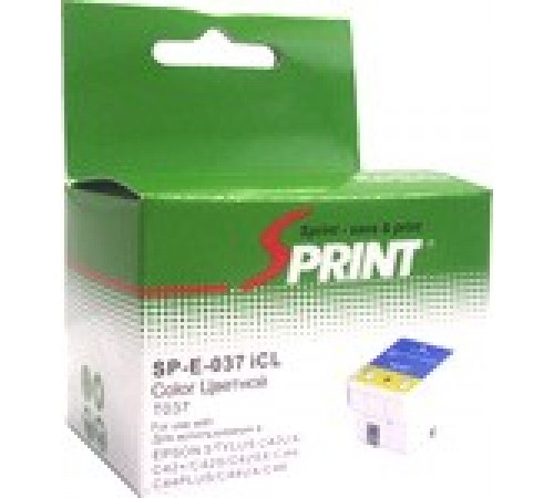 Лазерный картридж Sprint SP-E-037iСl (совместимый, Цветной 180 стр.)