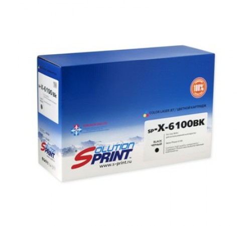 Лазерный картридж Sprint SP-X-6100Bk (совместимый, чёрный, 7000 стр.)
