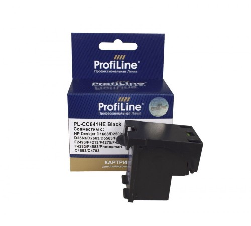 Струйный картридж ProfiLine PL-CC641HE №121XL для принтеров HP Deskjet D1663, D2500, D2563, D2663, D5563, F2423, чёрный, пигментный