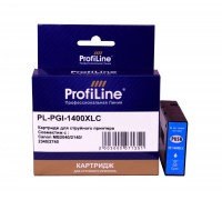 Струйный картридж ProfiLine PL-PGI-1400XLC для принтеров Canon MB2040, MB2140, MB2340, MB2740 с чернилами, голубой