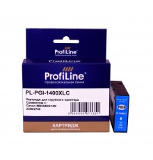 Струйный картридж ProfiLine PL-PGI-1400XLC для принтеров Canon MB2040, MB2140, MB2340, MB2740 с чернилами, голубой