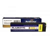 Струйный картридж ProfiLine L0S31YC для принтеров HP PageWide-Pro 552, 577, P55250, P57750 с чернилами, жёлтый