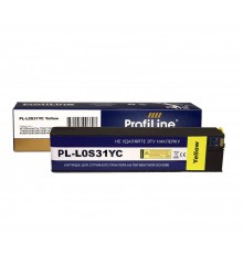 Струйный картридж ProfiLine L0S31YC для принтеров HP PageWide-Pro 552, 577, P55250, P57750 с чернилами, жёлтый