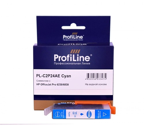 Струйный картридж ProfiLine PL-C2P24AE (№935XL) для принтеров HP OfficeJet Pro 6230, 6830 с чернилами на водной основе, голубой