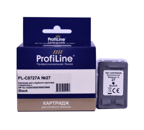 Струйный картридж ProfiLine PL-C8727A для принтеров HP DJ 3320, 3420, 3650, 3845, чёрный, водный