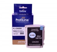 Струйный картридж ProfiLine PL-C9428A (№85) для принтеров HP DesignJet 30, 90, 130 с чернилами,  светло-голубой