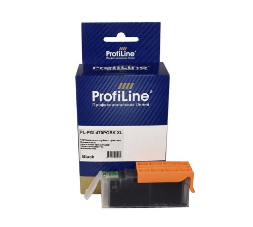 Струйный картридж ProfiLine PL-PGI-470PGBK XL для принтеров CANON PIXMA TS5040, TS6040, TS8040, TS9040, MG5740, MG6840 с чернилами, чёрный