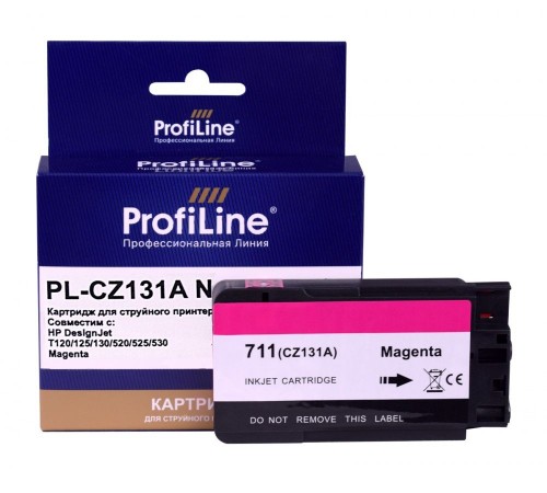 Струйный картридж ProfiLine PL-CZ131A №711 для принтеров HP DESIGNJET T120, T520, пурпурный