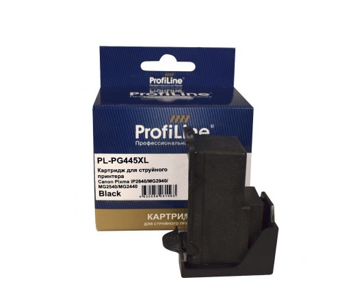 Струйный картридж ProfiLine PL-PG-445XL для принтеров CANON PIXMA IP2840, MG2440, MG2540, MG2540S, MG2545S с чернилами, чёрный
