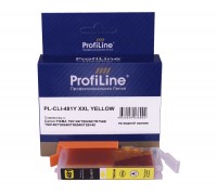 Струйный картридж ProfiLine PL-CLI-481Y XXL для принтеров CANON PIXMA TS6140, TS6240, TR7540, TS8140, TS8240, TR8540 с чернилами, жёлтый