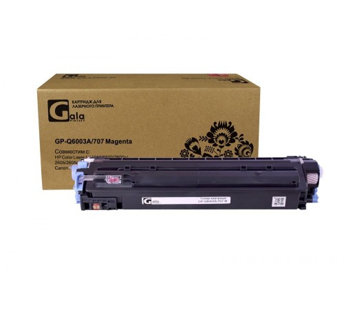 Лазерный картридж GalaPrint GP-Q6003A, 707-M для HP CLJ 1600, HP CLJ 2600, HP CLJ 2600n, HP CLJ 2605 (совместимый, пурпурный, 2000 стр.)