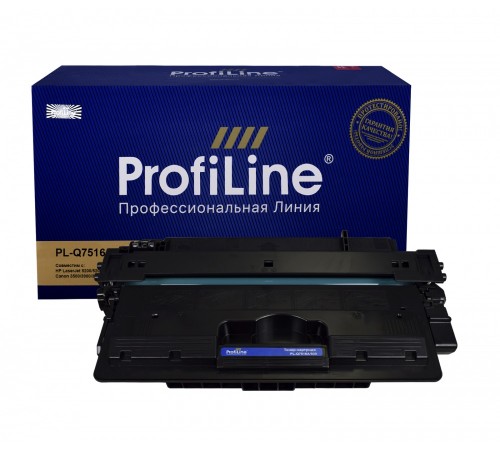 Тонер-картридж ProfiLine PL-Q7516A, 509 для HP LJ 5200, HP LJ 5200l, HP LJ 5200tn, HP LJ 5200dtn, Q7516A (совместимый, чёрный, 12000 стр.)